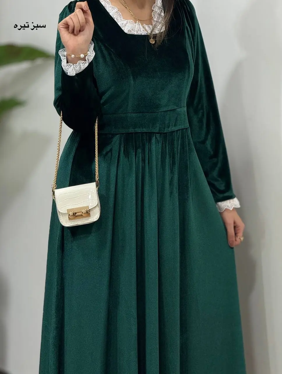 پیراهن مخمل دانتل یلدا